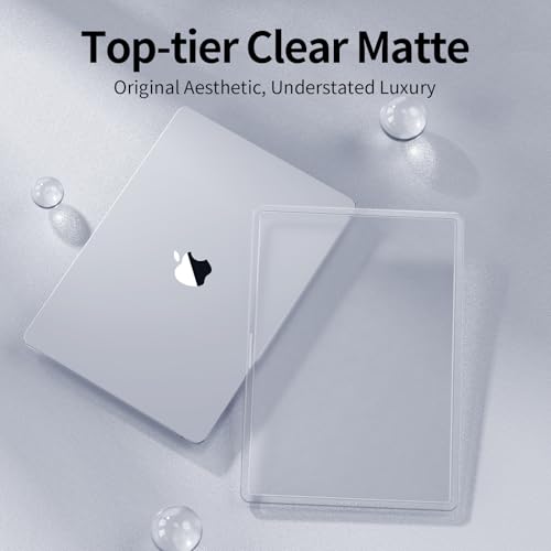 Soonjet for MacBook Air 15 inch Case M5 M4 M3 M2 2026-2023 | Anti Crack Upgrade | Matte Protective Hard Shell Laptop Cover | Frost Clear - color: Transparent Clear
