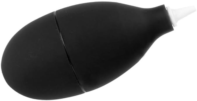 Portable Air Duster for Electronics - Cordless Compressed Air Blower for Keyboard, Camera, Lens, Watch, Hearing Aids - Mini Pump Cleaner with Short Nozzles (Black)