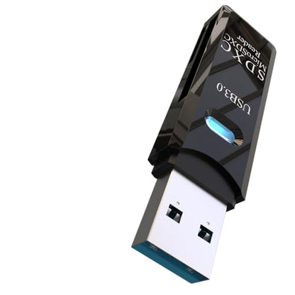 USB3.0 Micro SD Card Reader, 5Gbps 2-in-1 SD Card Reader to USB Adapter, Wansurs Memory Card Reader for SDXC, SDHC, MMC, RS-MMC, Micro SDXC, Micro SD, Micro SDHC and UHS-I Cards (1Pack Black) - color: USB3.0 Black 1 Pack