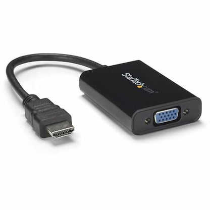 StarTech.com HDMI to VGA Adapter – 1920x1080 – HDMI Converter with Audio Output – VGA to HDMI Monitor Adapter (HD2VGAA2),Black | HDMI to VGA converter, 1080p, 2-channel analog audio output, No software required, Compact lightweight - size: HDMI to VGA - C
