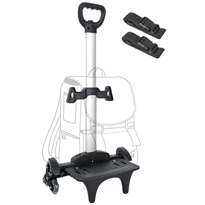 Backpack Trolley with Wheels, 6-Wheels Rolling Dolly Cart for Backpack | Travel Hand Truck for Luggage - size: 6 Wheels NO Edge