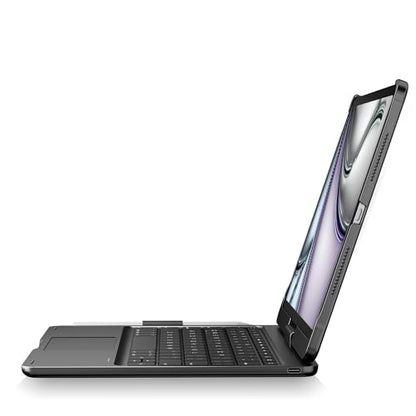 Wireless Keyboard Case for iPad Pro 11 inch M5 2025 & M4 2024 Black | Pekarejue 360 Rotatable, Pencil Holder, Multi-Touch Trackpad, Backlit Keys, Swivel Cover A3357A3358 A3359 A2836 A2837 A3006 - color: Black, size: iPad Pro 11 (M4/M5)
