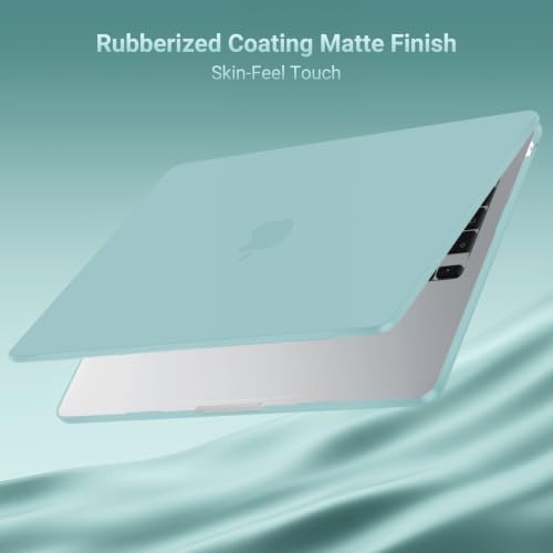 MOSISO Compatible with MacBook Air 13 inch Case M5 2026 M4 M3 M2 2025-2022 | A3449 A3240 A3113 A2681, Hard Shell&Keyboard Cover&Screen Film&Pouch for MacBook Air 13.6 inch Case, Aquamarine - color: Aquamarine