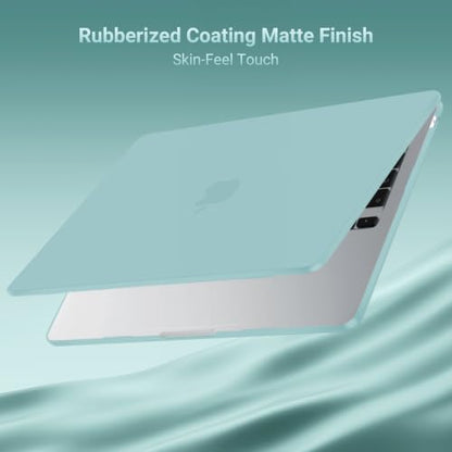 MOSISO Compatible with MacBook Air 13 inch Case M5 2026 M4 M3 M2 2025-2022 | A3449 A3240 A3113 A2681, Hard Shell&Keyboard Cover&Screen Film&Pouch for MacBook Air 13.6 inch Case, Aquamarine - color: Aquamarine