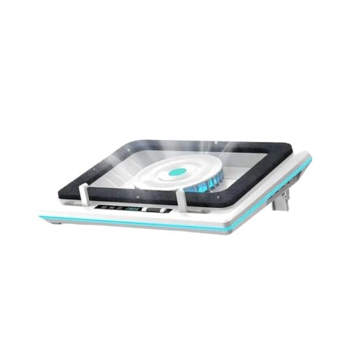 Colorful LED Laptop Stand with Strong Fan and Comfortable for Computers(White) - color: White