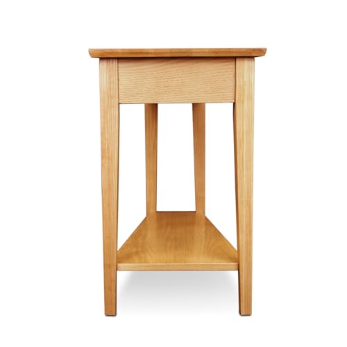 Leick Home 10074-DS Recliner Wedge Side Table with Shelf, Desert Sand - color: Desert Sands