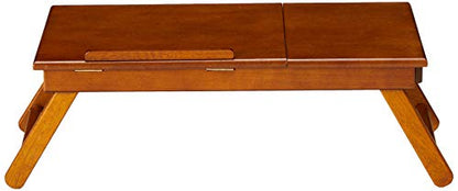 Winsome Anderson, Flip Top with Drawer, Foldable Legs Lap Desk, Teak, 25.37x13.78x8.06 - color: Teak, size: Regular (Pack of 1)
