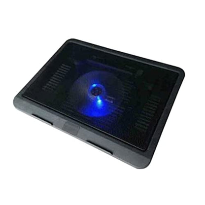 Portable Ultra Slim USB Powered Gaming Laptop Cooling Pad 1 Quiet Fans Adjustable Heightening Pad Support, Black