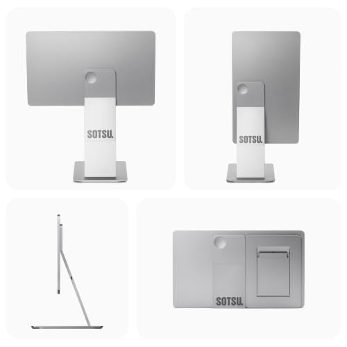 SOTSU FlipAction Touch 14" Portable Monitor | FHD IPS 10-Point Touchscreen | 400 Nits | 100% sRGB | Rotatable | Robust & Lightweight | Tempered Glass | USB-C & Mini HDMI | for Windows, Android & DeX - color: Metallic Gray Touch