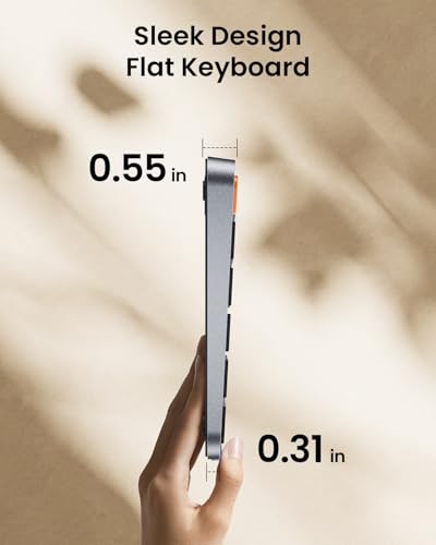 ProtoArc K90-A Backlit Bluetooth Keyboard for Mac/iPad, Space Gray | Compact Wireless Mac Keyboard, 78-Key, No Numpad, 3-Level White Led Backlight, Multi-Device, Low-Profile, Rechargeable - color: Space Gray