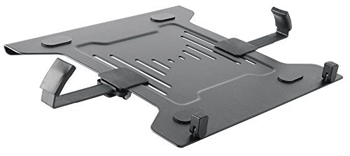 MANHATTAN Laptop Vesa Mount Tray - Heavy Duty and Fully Adjustable Laptop Holder Attachment - Fits Notebook with Width up to 17 in, Lifetime Mfg Warranty, Monitor Mount/Stand Sold Separately – 461498