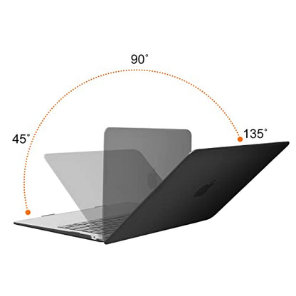 MOSISO Compatible with MacBook Air 13 inch Case M1 2021 2020 2019 2018 | A2337 A2179 A1932, Protective Hard Shell&Keyboard Cover&Screen Film&Pouch for MacBook Air 13.3 inch Case, Black - color: Black