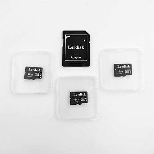 Factory Wholesale Micro SD Card 16GB U1 Pack of 3 Micro SDHC with Adapter Produced by Authorized Licencee(16GB) - size: 16GB U1
