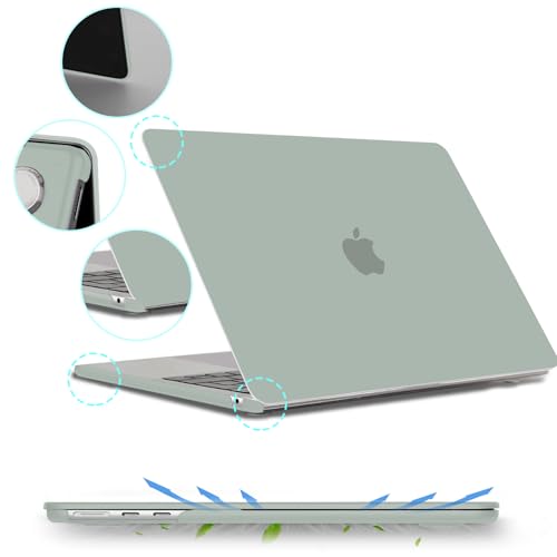 B BELK Compatible with MacBook Air 13.6 inch Case M5 2026 2025 2024 2023 2022 M4 M3 M2 A3449 A3240 A3113 A2681 Liquid Retina Display, Plastic Hard Shell +Keyboard Cover+Screen Protector, Antique Green - color: Antique Green