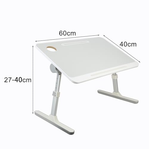 Laptop Bed Tray Table, Height Angle Adjustable Laptop Bed Stand, Portable Laps Desk with Foldable Legs Foldable Laps Tablet Table for Sofa Couch Grey - color: Gray