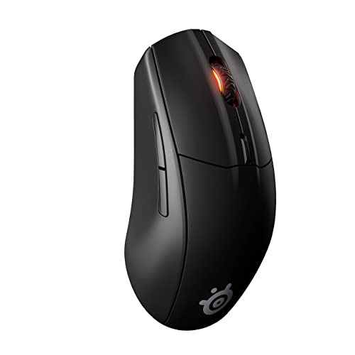 SteelSeries Rival 3 Wireless Gaming Mouse – 400+ Hour Battery Life – Dual Wireless 2.4 GHz and Bluetooth 5.0 – 60 Million Clicks – 18,000 CPI TrueMove Air Optical Sensor,Black - color: Grey