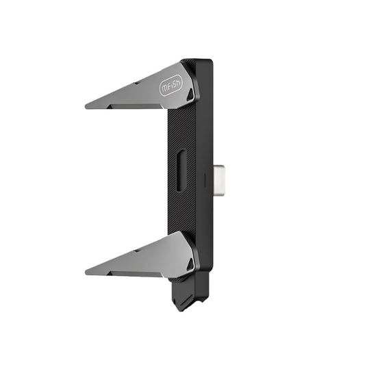 MFish 240W USB C Phone Charger Built-in Stand, Detachable Fast Type-C Charger Adapter, 90° Angle charging for iPhone 17/16 Series, Galaxy S25/S24, iPad, Travel Portable Charger (Cable Not Included) - color: Silver Black