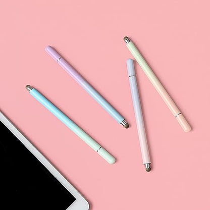 Stylus Pens for Touch Screens, 4 Pcs High Precision Disc Stylus with Magnetic Cap, 2 in 1 Stylus Pen Compatible with iPhone, iPad Pro, Mini, Air and Samsung Tablets - color: Gradient