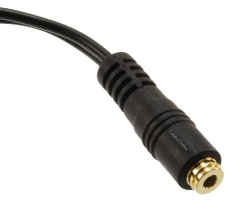CablesOnline 3.5mm TRRS Female to Dual TRRS Male Stereo 4-Pole Splitter Cable, IP-Y03