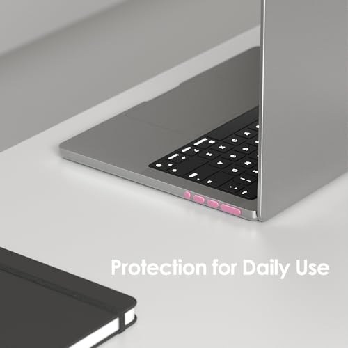 ProElife 7-Pcs Anti Dust Dirt Plug for MacBook Pro 14 16 M5 M4, Pink | Durable Laptop Silicone Anti Dirt Protective Cover, Custom Fit Design, Easy to Apply and Clean, Non-Slip Dust Plugs Set - color: Pink