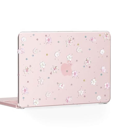 Feams for MacBook Neo 13 Inch Case 2026 A3404, Stylish Protective Clear Case Hard Shell Transparent Cover for MacBook Neo 13 Inch 2026 (A18 Pro Chip) with Keyboard Cover, White Flowers - color: White Flowers