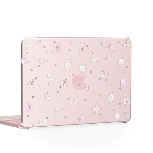Feams for MacBook Neo 13 Inch Case 2026 A3404, Stylish Protective Clear Case Hard Shell Transparent Cover for MacBook Neo 13 Inch 2026 (A18 Pro Chip) with Keyboard Cover, White Flowers - color: White Flowers