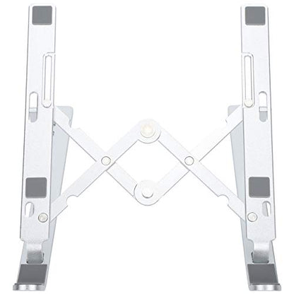 Laptop Stand Foldable Aluminum Alloy Lightweight Portable Adjustable Height Angle for 15.6 Inch Laptop Notebook Computer Stand with Anti Skid Silicone Pads