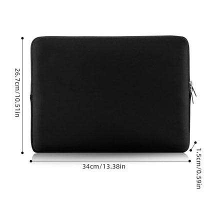 Laptop Sleeve Case 13 Inch - Foam Padded Zipper Bag for Carrying Computer Protection Bag, Slim Portable Design for 13" Ultrabook(Black) - color: Black