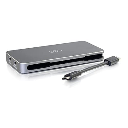 C2G USB-C 7-in-1 Dual Display MST Docking Station with HDMI, DisplayPort, VGA and Power Delivery up to 100W - 4K 30Hz