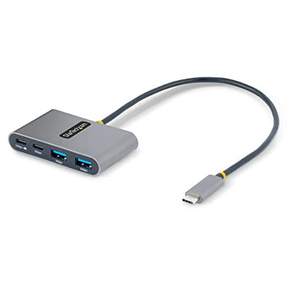 StarTech 4-Port USB-C Hub 5Gbps with 100W PD (5G2A2CPDB-USB-C-HUB) | 2x USB-A, 2x USB-C, 100W PD pass-through, USB Powered, 85W host charging, Portable USB-C splitter, 1ft 30cm cable