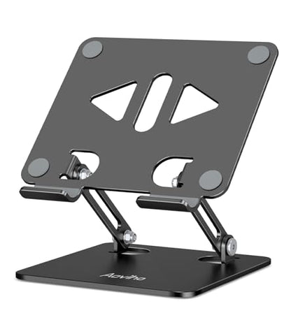 Aoviho Tablet Stand for Desk,Adjustable Tablet Holder,Black | Stable Aluminum Design, Fits iPad Pro/Air/Mini & Samsung Tablets, Adjustable Viewing, Ideal for Office & Home - color: Black