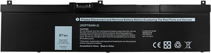 97Wh NYFJH Laptop Battery Replacement for Dell Precision 7530 7540 7730 7740 P34E P34E001 P34E002 P74F P74F001 P74F002 451-BCGI 0WNRC 00WNRC GW0K9 0GW0K9 Notebook.