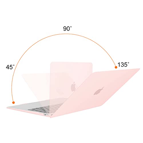 MOSISO Compatible with MacBook Air 13 inch Case M1 2021 2020 2019 2018 | A2337 A2179 A1932, Protective Hard Shell&Keyboard Cover&Screen Film&Pouch for MacBook Air 13.3 inch Case, Chalk Pink - color: Chalk Pink