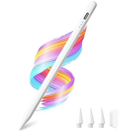 Stylus Pen for Apple iPad A16/11th 2026-2018 iPad Pencil A16/11/10/9/8/7/6,Air 11"/13" M4/M3/M2/5th-3rd,Pro 13"/12.9"/11"/M5/M4,Mini A17 Pro/6/5th Stylus Palm Rejection Tilt Sensitivity Fast Charge - color: White, size: 1pack