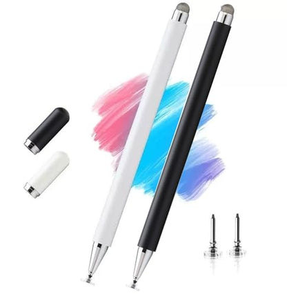 Stylus Pen for Samsung Galaxy Tab A11+/A11/A9+/A9/A8+/A8 Universal Android Pen Compatible with iOS/Microsoft/Android Tablet and Phones All Touch Devices (White+Black) - color: White+Black