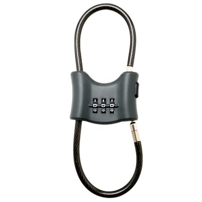 Bosvision 3-Digit Combination Lock with Braided Steel Cable – Secure Helmet, Backpack, Ski Gear, Luggage, Stroller – Dual Loop, Travel-Friendly Padlock - color: Green
