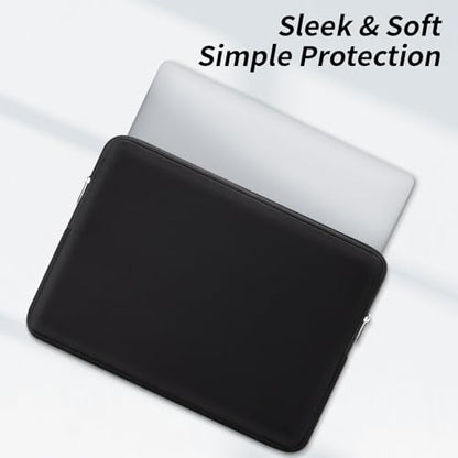 RAINYEAR 13 Inch Laptop Sleeve Case with Accessories Pouch, Compatible with 13.3" MacBook Air/Pro M1 M2 M3 M4 M5 A3449 A3240 A3113 A2681 A2338 (Black) - color: Black, size: 13"