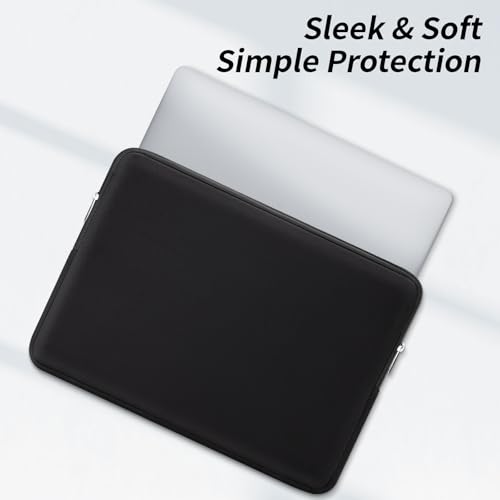 RAINYEAR 13 Inch Laptop Sleeve Case with Accessories Pouch, Compatible with 13.3" MacBook Air/Pro M1 M2 M3 M4 M5 A3449 A3240 A3113 A2681 A2338 (Black) - color: Black, size: 13"