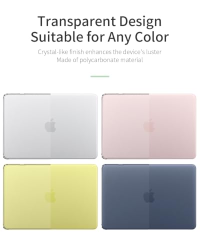 Matte Clear Laptop Case Compatible with MacBook Neo 13 inch 2026 | 13-in Mac Model A3404, A18 Pro Chip, Ultra Thin Hard Shell Cover Protect from Scratches, Frosted Transparent Display Logo - color: Matte Transparent, size: MacBook Neo 13"