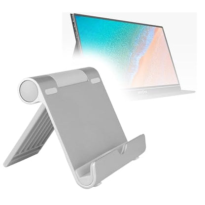 BoxWave Stand and Mount Compatible with ARZOPA Portable Monitor S1 Table (15.6 in) - VersaView Aluminum Stand, Portable, Multi Angle Viewing Sturdy