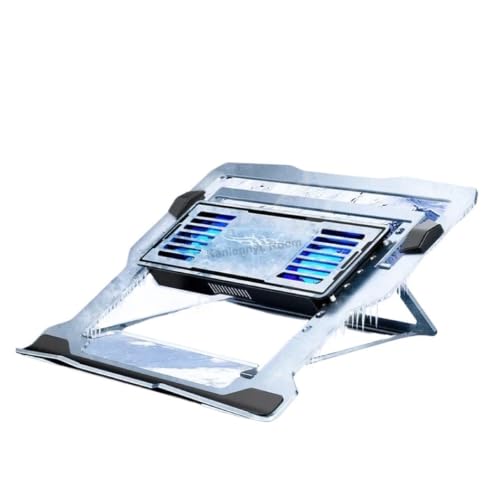 D20 Laptop Cooling Pad Fr 11-17.3'' Notebook Cooler Stand Semiconductor Air-Cooled 4 Angle Adjustable Tablet Laptop Radiator