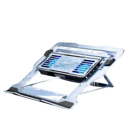 D20 Laptop Cooling Pad Fr 11-17.3'' Notebook Cooler Stand Semiconductor Air-Cooled 4 Angle Adjustable Tablet Laptop Radiator