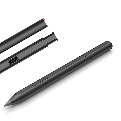 Rechargeable MPP 2.0 Tilt Pen Stylus Pen Compatible for HP Touch Screen Devices, Compact Design with Magnetic Barrel, 4096 Levels Pressure, Right-Click & Erase Function, Black (3J122AA) | Compatible HP Omnibook X Flip/Ultra HP Envy/Pavilion/Specter X360 M
