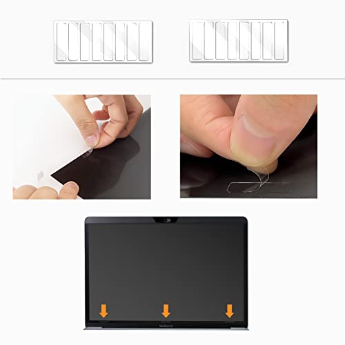 Ultra Thin Metal Magnet Web Camera Cover Silde for MacBook Pro Laptops Smartphone Mac PC Tablets, Adhesive Tabs Fix Bottom of Magnetic Privacy Screen