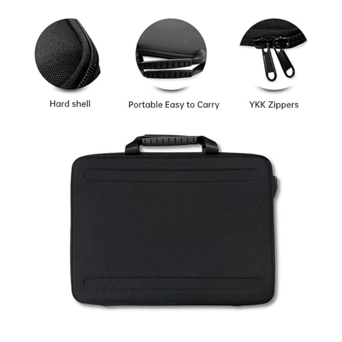 Hrad Shell 15.6inch HP Laptop Case Compatible for HP 15.6" Portable Computer Bag,Acer Aspire 5 Slim Notebook, EVA Protective Carrying Case Sleeve for 15.6" Lenovo IdeaPad,Black