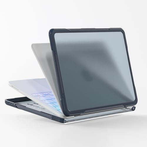 Batianda Ultimate Rugged Case for MacBook Neo 13 Inch 2026, Indigo | Fits Model A3404, Shock-Absorbing TPU Bumper, Carbon Fiber Side Texture, Matte Rugged Shockproof Hybrid Protective Shell - color: Indigo