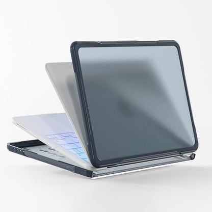 Batianda Ultimate Rugged Case for MacBook Neo 13 Inch 2026, Indigo | Fits Model A3404, Shock-Absorbing TPU Bumper, Carbon Fiber Side Texture, Matte Rugged Shockproof Hybrid Protective Shell - color: Indigo
