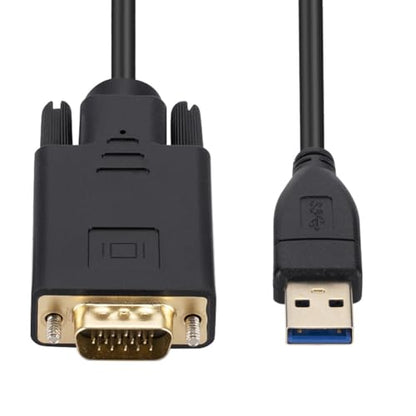 1.8m USB 3.0 to VGA Male Cable Converter Adapter 1080P USB3.0 Male to VGA Male for Laptop UHD External Video Projector