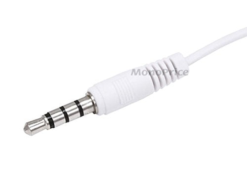 Monoprice 107116 Headphone Splitter with Separate Volume Controls, White