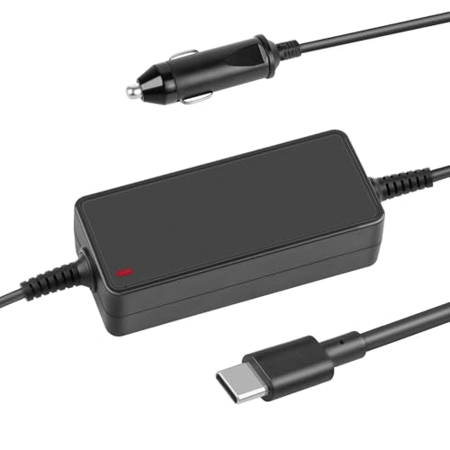 TREE.NB 90W Faster Charger USB-C Laptop Car Charger for ASUS Chromebook CX1 Flip, MacBook Pro Air, Lenovo Chromebook Flex 3 5 Yoga IdeaPad 3 11, Acer Chromebook Spin, Easy to use, Black - size: 90W